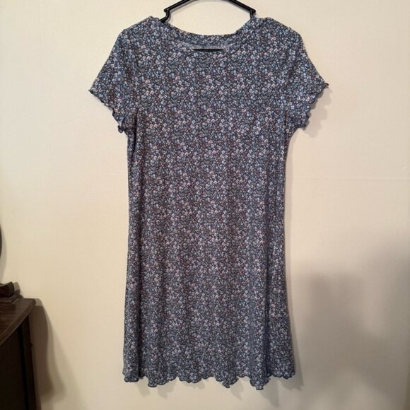 SO Multicolor Flower Casual Sheath Mini Dress Crew Neck - Picture 1 of 4